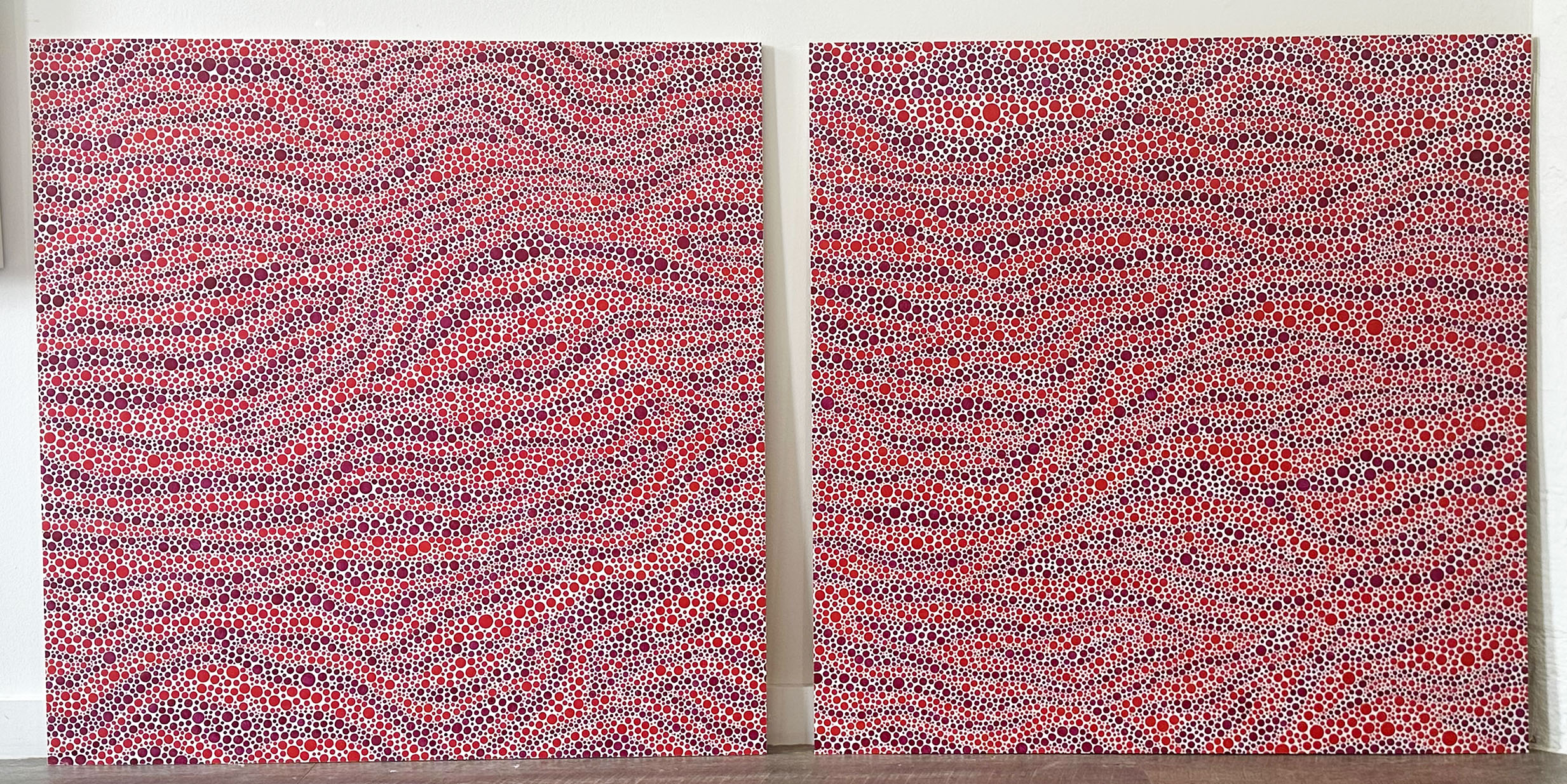 Zebra-Dot-Diptych-Red